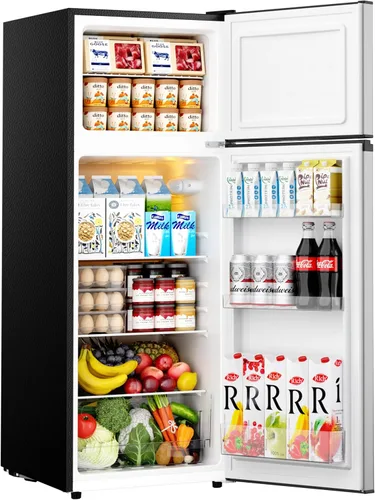 Miniatura 8 de EUHOMY Mini Refrigerador de 3.2 Pies Cúbicos con Congelador, Refrigerador Compacto de Una Sola Puerta, Termostato Ajustable, Mini Refrigerador
