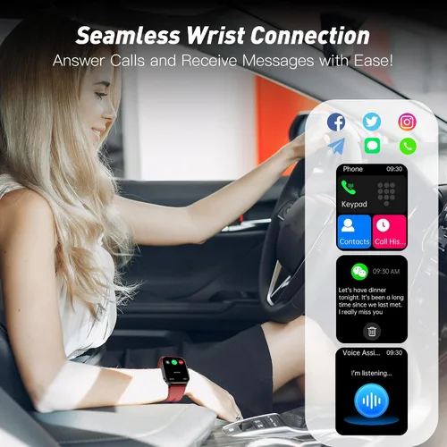 Miniatura 4 de Reloj inteligente para hombres y mujeres, pantalla AMOLED a color de 2.04 pulgadas, frecuencia cardíaca 24/7, oxígeno en sangre, presión arterial