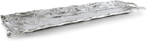 Miniatura 3 de Arthur Court Diseños de aluminio mariposa bandeja oblonga 18.5 pulgadas x 6 pulgadas