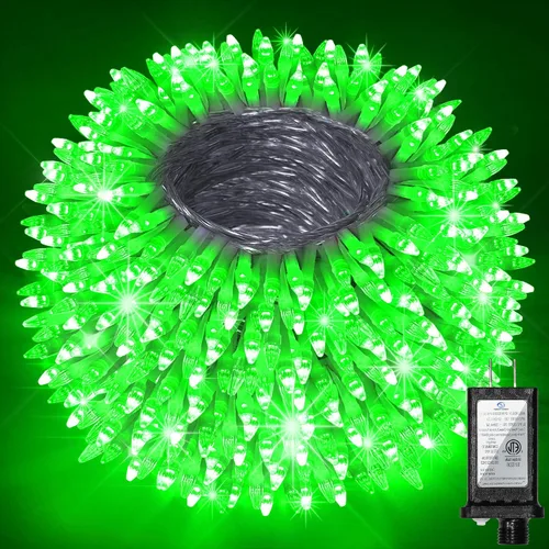 Miniatura 29 de Paquete de 2 Total 200 Pies 600 Luces LED de Navidad en Cadena, Luces de Árbol de Hadas Blanco Frío Conectables, 8 Modos y Temporizador Luces