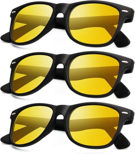 Lentes de sol polarizados para hombres y mujeres acabado mate lentes espejados de color bloqueo UV al 100 paquete de 3 unidades