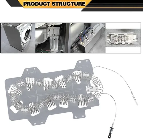 Miniatura 7 de CNNELL DC47-00019A Elemento calefactor de secadora compatible con Samsung Whirlpool Reemplazo 35001247