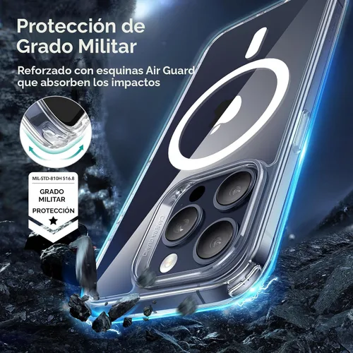 Miniatura 5 de ESR para iPhone 15 Pro, Funda Compatible con MagSafe, Protección de Grado Militar, Resistente al Amarilleo, Parte Posterior Resistente a