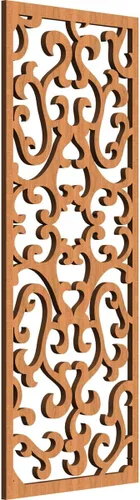 Miniatura 138 de Smithfield Paneles de pared decorativos de madera con calado, 13 3/8 pulgadas de ancho x 34 3/8 pulgadas de alto x 3/8 de alto, roble rojo rojo