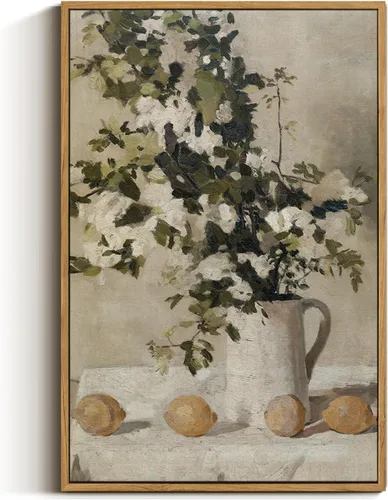 Miniatura 101 de VIYYIEA Arte de Pared en Lienzo Enmarcado Decoración del Hogar, Decoración de Granja Valles Ondulantes bajo Cielos Despejados Pintura de Pared