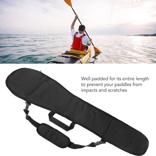 Miniatura 4 de Tefola Bolsa de remo para kayak, canoa Kayak Split Paddle Bolsa de transporte Bolsa de almacenamiento para remo (negro)