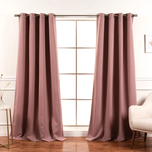 Miniatura 17 de Best Home Fashion Paneles de cortinas opacas con aislamiento térmico de alta calidad para tratamiento de ventanas, para dormitorio, acero inoxidable