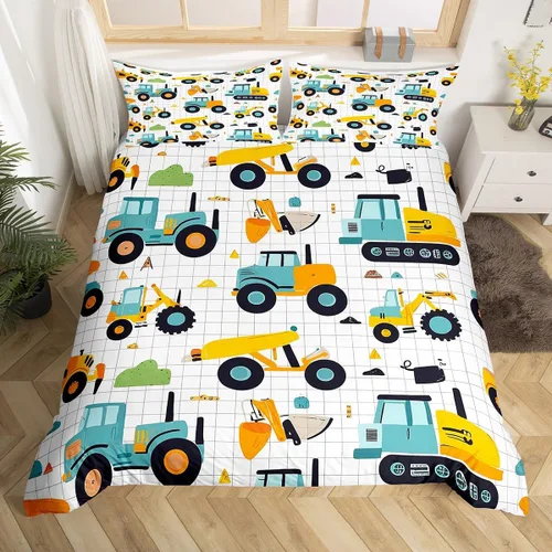 Miniatura 9 de Erosebridal Juego de ropa de cama de coche deportivo verde para niños, tamaño individual, funda de edredón de autos de carreras para niños