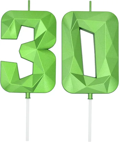 Miniatura 313 de DERVENTA Velas de cumpleaños con números grandes, 3D, color rosa, 3.7 pulgadas, decoración para tartas de fiesta, 1 pieza (número 3 rosa)