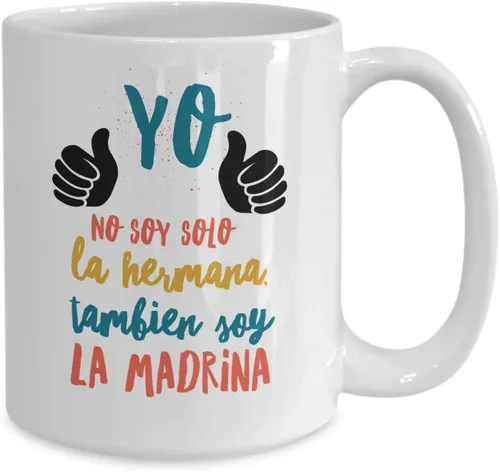 Miniatura 2 de Regalo para Madrina Taza de cafe para hermana Perfecto regalo para graduados, profesionales y estudiantes Vaso con afirmaciones positivas