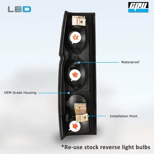 Miniatura 3 de CPW Conjunto de luz trasera para 1986-1994 Hardbody Pickup D21 SE 1986-1989 1994 XE 1995-1997 Pickup SE/XE Luz trasera para lado del conductor