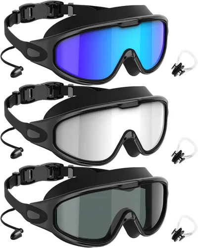 Miniatura 9 de NSSIW Swim Goggles,Anti-Fog UV 180°Clear View Swimming Goggles,3 Pack Goggles Swimming Adult Men Women Youth