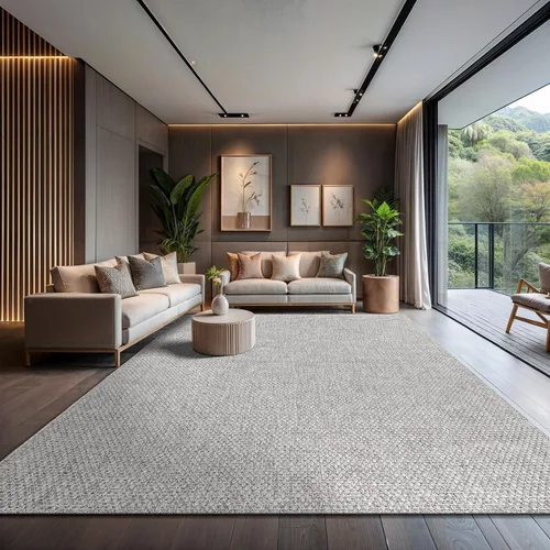 Miniatura 56 de CAMILSON Easy Alfombra de yute, 2 x 3 pulgadas, interiores y exteriores, fibra gris oscuro, para sala de estar, patio y cocina, diseño tejido