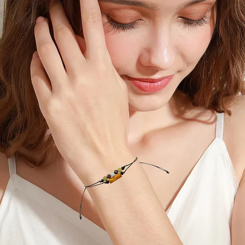 Miniatura 4 de Pulsera de protección, protección empática, cristales de obsidiana negra y pulsera de piedras curativas para mujeres, suerte, ansiedad y pulsera