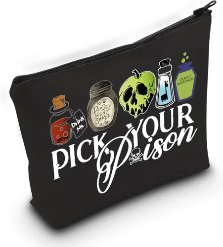 Miniatura 2 de ZJXHPO Halloween Evil Queen Regalo Villano Amante Regalo Veneno Maquillaje Bolsa Con Cremallera Lona Tote Bolso Hombro