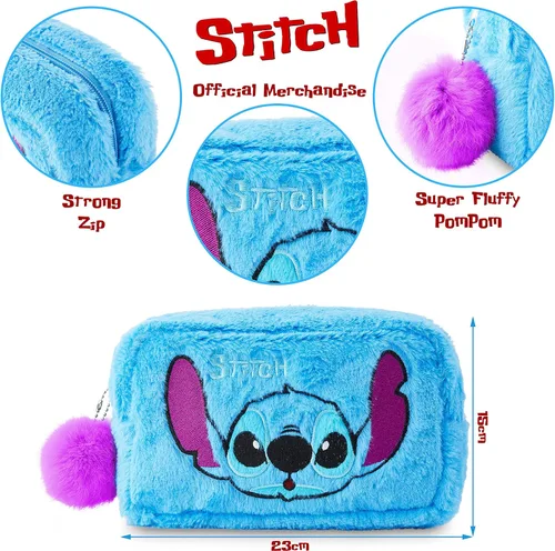 Miniatura 4 de Disney Bolsa de aseo de puntada para mujeres y adolescentes, accesorios de viaje lindos con cremallera, bolsa de maquillaje para cosméticos, regalos