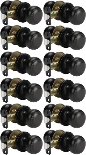 Miniatura 61 de Goldenwarm - Perillas interiores de puerta de bronce aceitado, perillas para puerta de dormitorio, pomo de puerta de bronce con privacidad, perilla