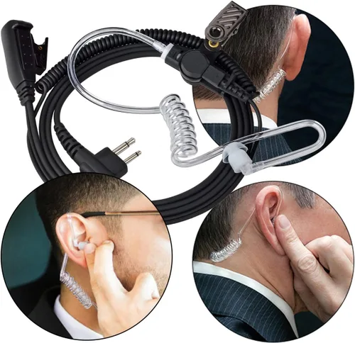 Miniatura 9 de HYS Auricular de vigilancia de radio de seguridad con tubo de bobina acústica transparente, kit de audio para YAESU/Vertex Radio VX-6 VX-7E VX-120