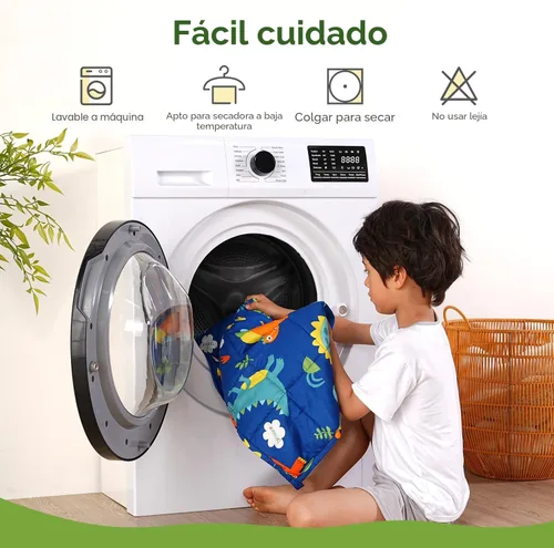 Miniatura 6 de Sivio Manta con peso de 5 libras, manta de regazo con peso de dinosaurio azul, manta transpirable pesada para dormir, lavable, 36 x 48 pulgadas