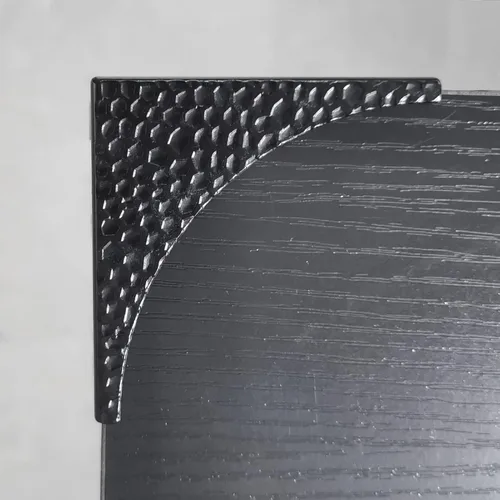 Miniatura 7 de Protectores de esquina de metal negro decorativo de madera, protectores de esquina de caja de 2.56 pulgadas, esquinas de mesa de metal, soportes