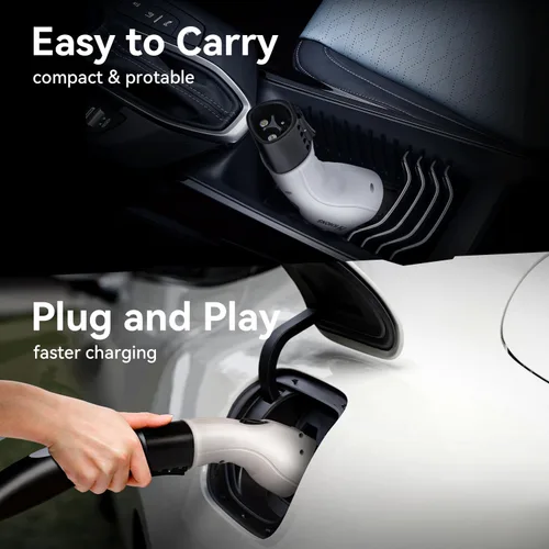 Miniatura 8 de KHONS Adaptador para Tesla a J1772 Adaptador Max 60A 250V Compatible con Tesla Móvil/Conectores de Pared, Cargadores de Destino Adaptador