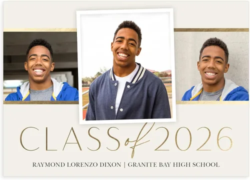 Let's Make Memories Anuncios de graduación personalizados para clase de 2026 o cualquier año, invitaciones de calidad premium, 5 x 7, tarjetas Clase