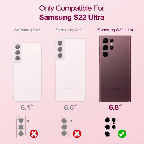 Miniatura 2 de WeLoveCase Funda para Samsung Galaxy S22 Ultra 5G, 3 en 1, cubierta de protección resistente de cuerpo completo, parachoques TPU híbrido a prueba