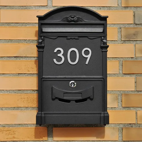 Miniatura 5 de Números de casa modernos de 3 pulgadas, número de buzón de correo plateado cepillado, material de acero inoxidable, números de puerta autoadhesivos 7