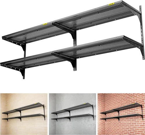 Miniatura 13 de Aecxm Paquete de 1 estantería de garaje de 1.3 x 3 pies para montaje en pared, capacidad de carga de 400 libras, 15.6 x 36 pulgadas por estante