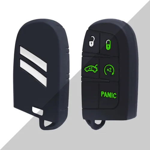 Miniatura 12 de YOSRTER - Paquete de 1 funda protectora de silicona para llave remota, con 5 botones, carcasa para llave de automóvil, accesorio (borde azul)