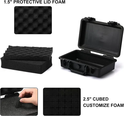 Miniatura 6 de Mayouko Caja de herramientas portátil con esponja a prueba de golpes, grado impermeable IP67, funda rígida impermeable con inserto de espuma, funda