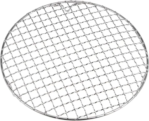Miniatura 3 de HARFINGTON Rejilla redonda de 8.3 pulgadas de acero inoxidable 201 con alambre cruzado para barbacoa con patas de 0.787 in para cocinar hornear al