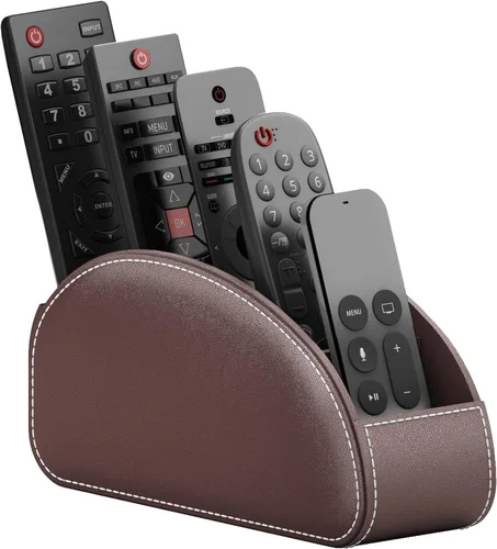 Miniatura 7 de Thipoten Soporte para Control Remoto, Organizador/Almacenamiento/Bandeja de Cuero Sintético para Controles Remotos, Anteojos de Lectura, Suministros