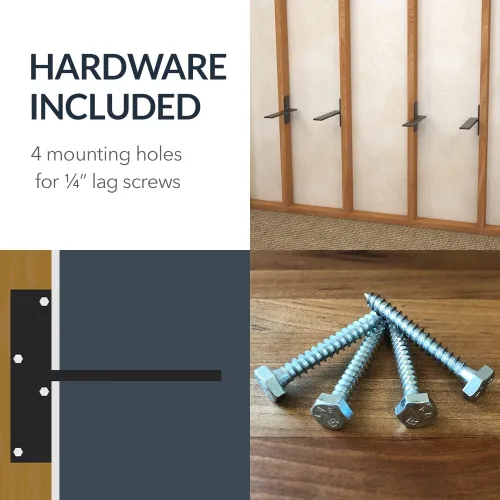 Miniatura 4 de Soporte de pared flotante para encimera, soportes de pared resistentes para crear bancos flotantes, escritorio, tocador, bar o repisa, acero