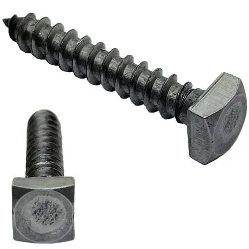 Miniatura 4 de Tornillos de madera de cabeza cuadrada rústica de ¼ x 1.5 pulgadas - Tornillos decorativos metálicos metálicos cuadrados cuadrados - Metal desnudo