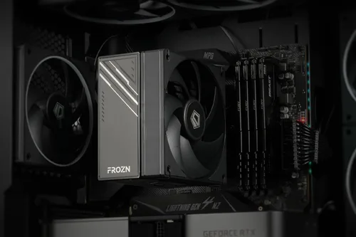 Miniatura 6 de ID-COOLING FROZN A410 ARGB Blanco - Enfriador de CPU de aire blanco de 152mm de altura con iluminación ARGB, 4×Φ6mm Tubos de calor, Ventilador FDB