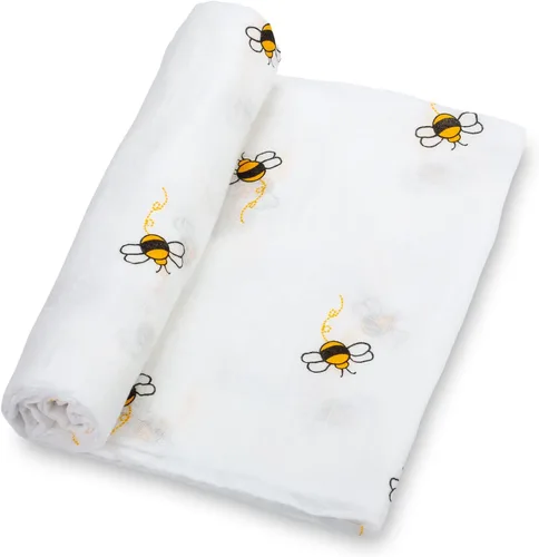 Miniatura 14 de LollyBanks Manta de bebé para niños y niñas, mantas de arrullo de muselina de algodón 100% para recién nacidos, 47 x 47 pulgadas, manta de recepción