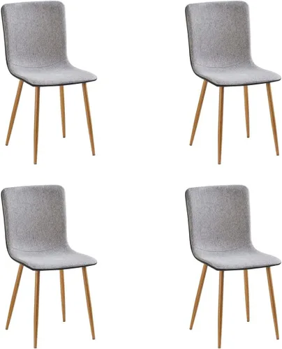 Miniatura 9 de COZYCASA Juego de 4 sillas de comedor, estilo moderno de mediados de siglo, sillas auxiliares de comedor con patas de metal, cómodas para cocina