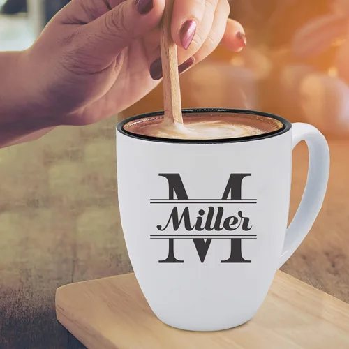 Miniatura 4 de The Wedding Party Store Taza personalizada grabada para café y té - Taza de café y té personalizada (blanca)