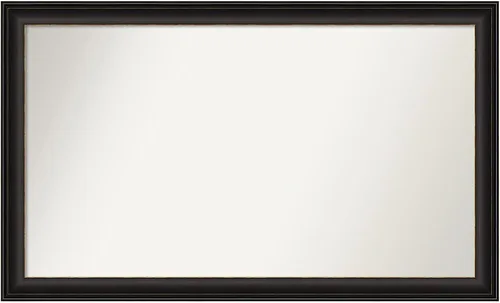 Miniatura 304 de Amanti Art Espejo de baño de bronce para sobre el fregadero, 24 x 24 pulgadas, espejo cuadrado de bronce Lara para tocador, marco de madera