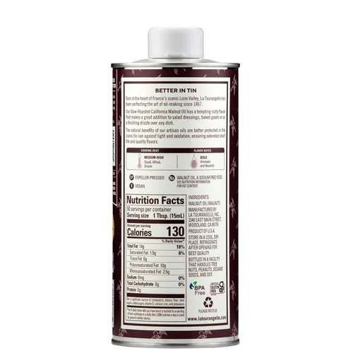 Miniatura 2 de La Tourangelle, Aceite de nuez tostada, fuente de ácido graso omega-3 a base de plantas, para cocinar, hornear y belleza, 25.4 onzas líquidas