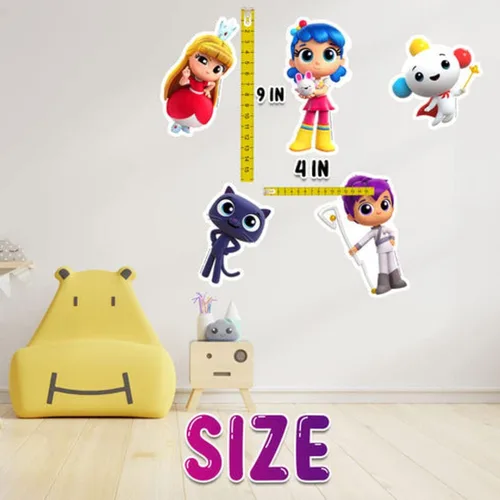 Miniatura 3 de 5 calcomanías de pared True Rainbow Kingdom para fiesta de cumpleaños.