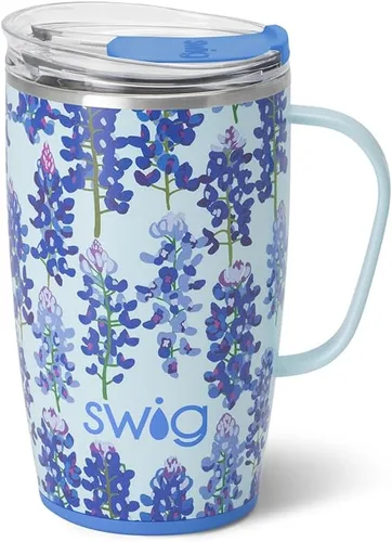 Miniatura 56 de Swig Life Taza de Viaje de 18 oz, Vaso Aislante con Asa y Tapa, Taza de Café de Viaje, Compatible con Portavasos, Acero Inoxidable, Vaso de 18 oz