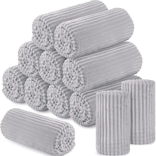 Miniatura 57 de Buryeah 6 Piezas Manta de Franela a Granel 50 x 60 pulgadas Manta para Pijamadas Boda al Aire Libre Manta Ligera, Certificado Oeko-tex Standard 100