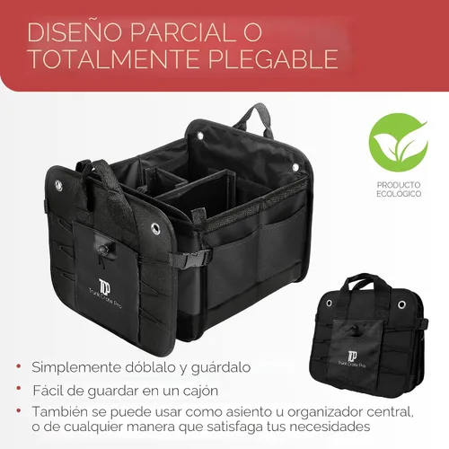 Miniatura 5 de Caja organizadora portátil retráctil de varios compartimentos de primera calidad TrunkCratePro para autos, SUV, camiones, minivans, Negro