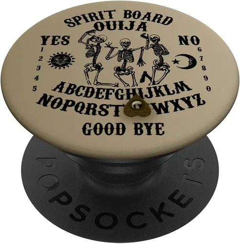 Ouija Espíritu Oculto Tablero Halloween Calaveras Bailando Esqueletos PopSockets Swappable PopGrip