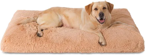 Miniatura 21 de Bedfolks Cama Impermeable para Jaula de Perro, Cama de Felpa para Perros con Funda Lavable Extraíble, Almohadón de Jaula de Perro de Piel Sintética