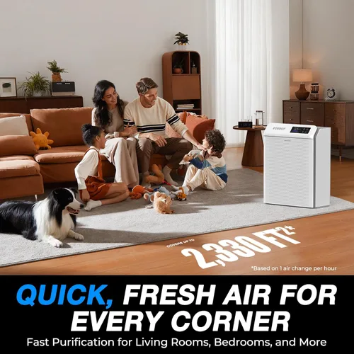 Miniatura 2 de Purificadores de aire para el hogar, dormitorio, habitación grande de hasta 2,330 pies cuadrados, purificador de aire EOEBOT para el hogar
