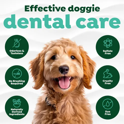 Miniatura 4 de TropiClean Fresh Breath Advanced Whitening - Aditivo blanqueador de agua para perros, solución de máxima potencia para limpieza de dientes de perro