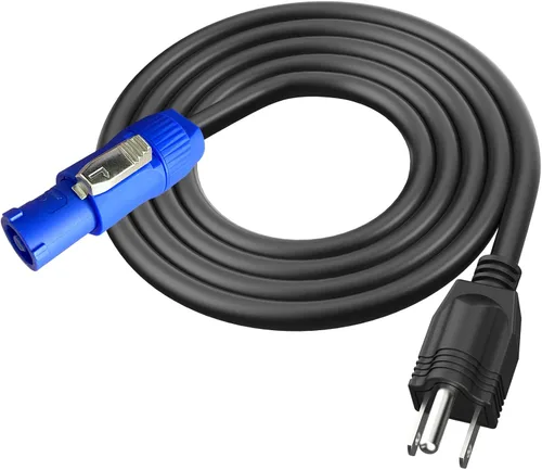 Miniatura 7 de Cable de alimentación de CA de 3 clavijas NEMA 5-15P a PowerCON 20 A, conector macho de entrada PowerCon de 3 pines a NEMA 5-15P, cable